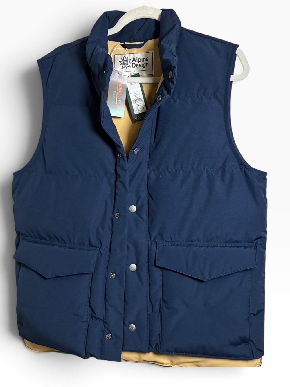 Alpine Design Vintage Blue & Tan Puffer Vest (Men's)
